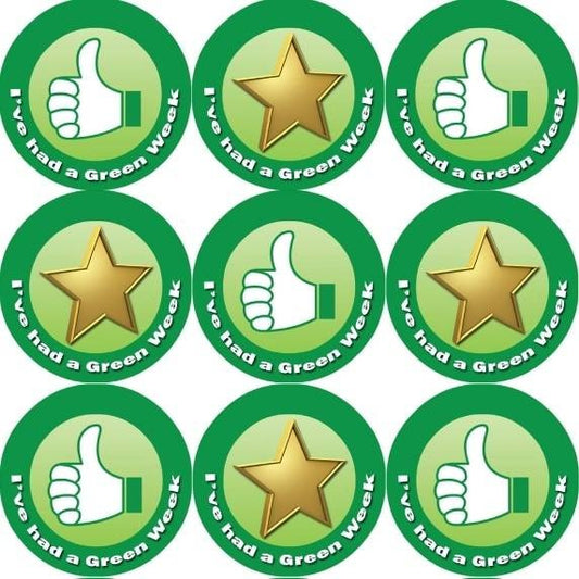 Sticker Stocker 144 Green Week Its Good to be Green 30mm Childrens Reward Stickers for Teachers or Parents