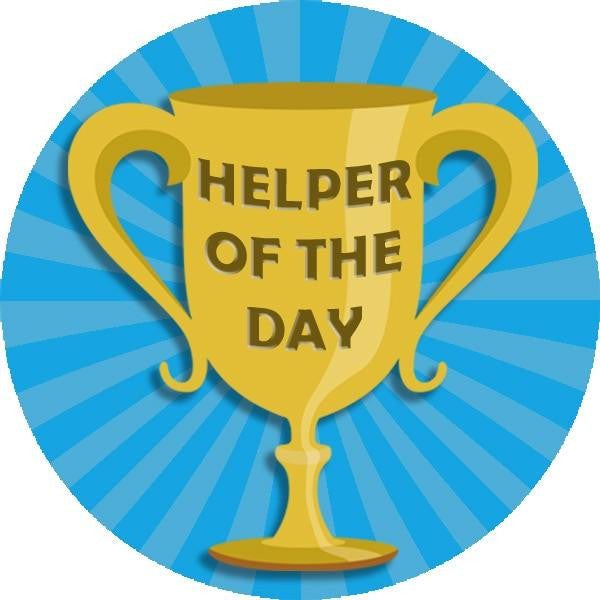 Sticker Stocker 144 Helper of the Day 30 mm Reward Stickers for Teachers, Parents and Party Bags