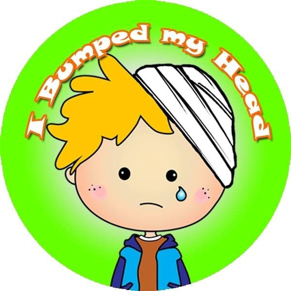 Sticker Stocker 144 I Bumped My Head 30mm Childrens Bravery Reward Stickers for Teachers or Nurses