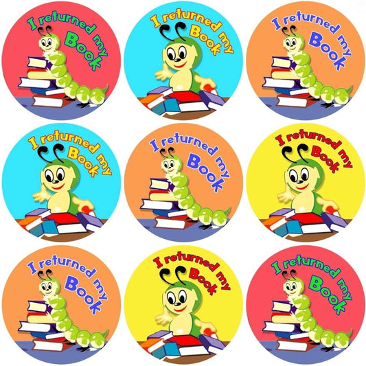 Sticker Stocker 144 I Returned my Book 30mm Reward Stickers for Teachers or Parents