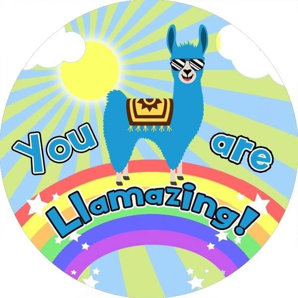 Sticker Stocker 144 Llama Praise Words 30mm Reward Stickers for Teachers and Parents