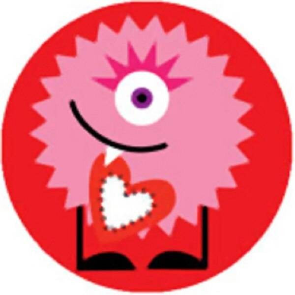 Sticker Stocker 144 Monster Hearts 30mm Childrens Reward Stickers for Teachers or Parents