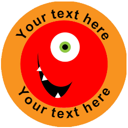 Sticker Stocker 144 Monster Smiles Personalised 30 mm Reward Stickers for School Teachers, Parents and Nursery