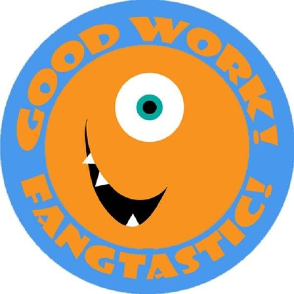 Sticker Stocker 144 Monster Smiles Praise Words 30mm Childrens Reward Stickers for Teachers or Parents