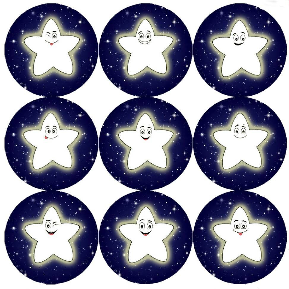 Sticker Stocker 144 Night Star 30mm Childrens Reward Stickers for Teachers or Parents