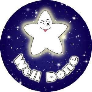 Sticker Stocker 144 Night Star Praise Words 30mm Childrens Reward Stickers for Teachers or Parents