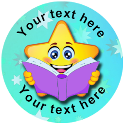 Sticker Stocker 144 Personalised Reading Star 30mm Reward Stickers for School Teachers, Parents and Nursery