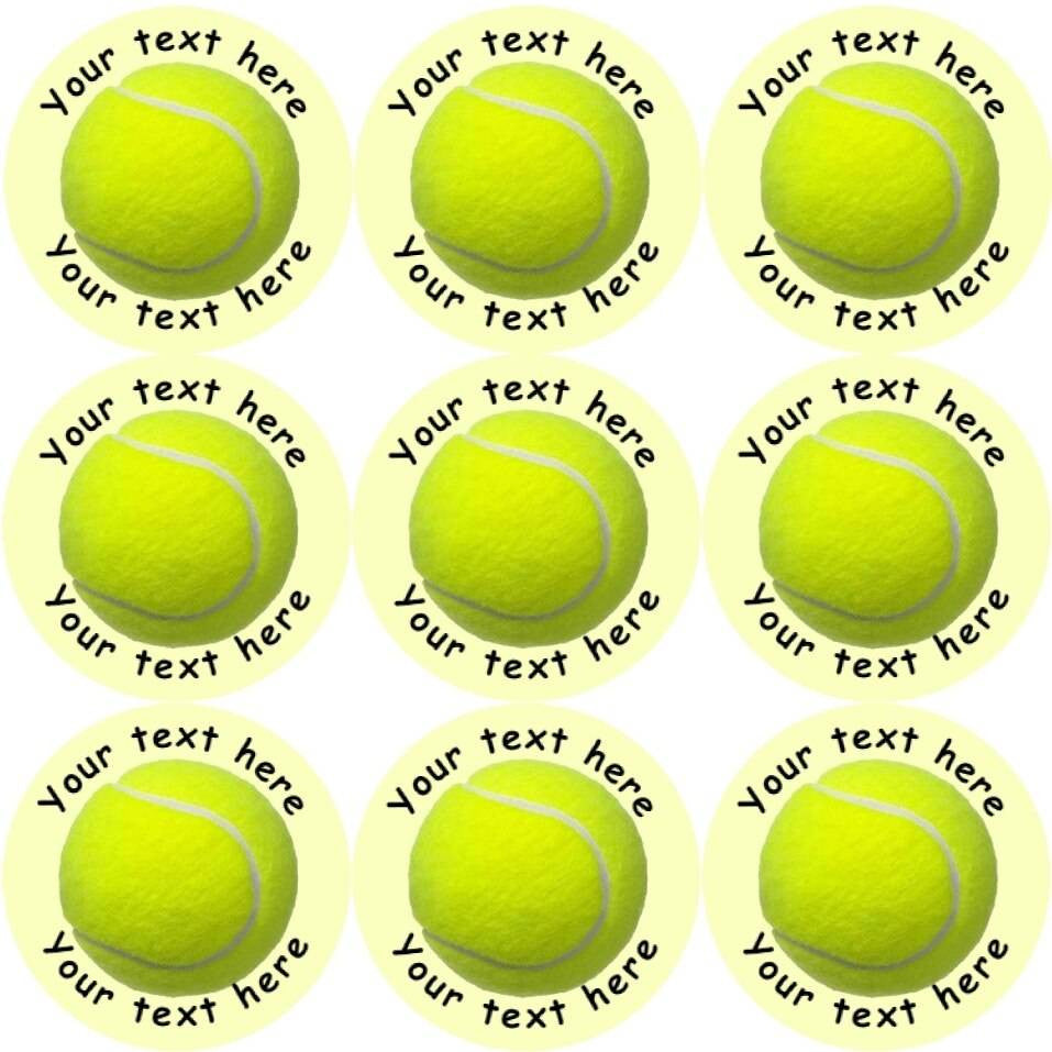 Sticker Stocker 144 Personalised Tennis 30mm Reward Stickers for School Teachers, Party Bag, Parents and Nursery
