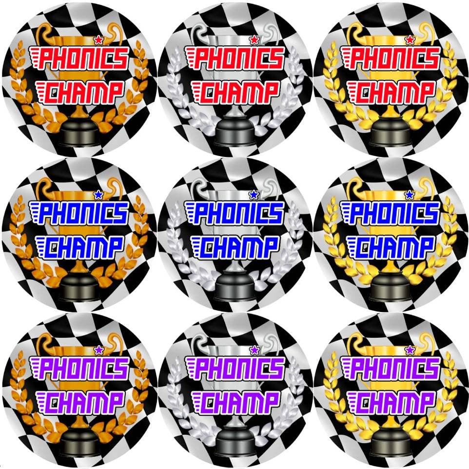 Sticker Stocker 144 Phonics Champ 30 mm Reward Stickers for School Teachers, Parents and Nursery