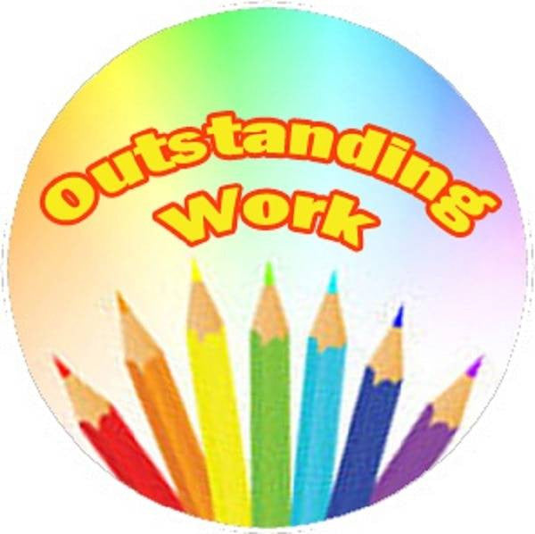 Sticker Stocker 144 Positive Pencils 30mm Childrens Reward Stickers for Teachers or Parents