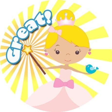 Sticker Stocker 144 Princess and Knights Praise Words 30mm Stickers for Teachers, Parents and Party Bags