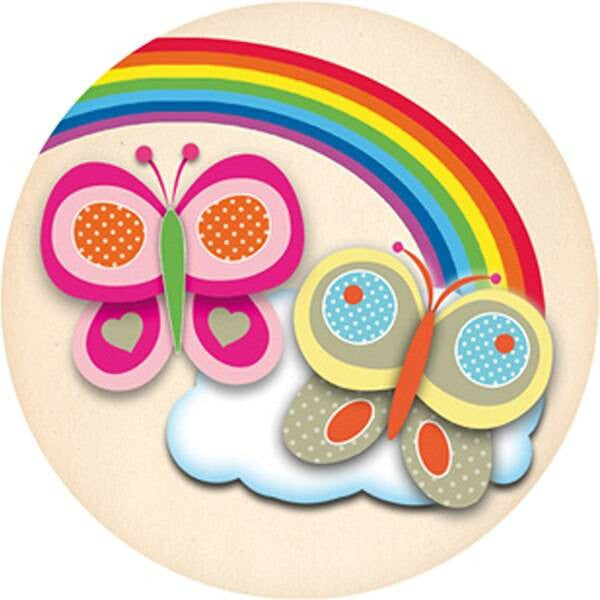 Sticker Stocker 144 Rainbow Butterflies 30mm Reward Stickers for Teachers, Parents, Party Bags