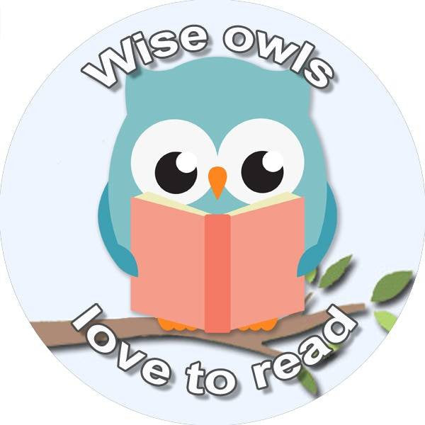 Sticker Stocker 144 Reading Owls 30 mm Reward Stickers for School Teachers, Parents and Nursery