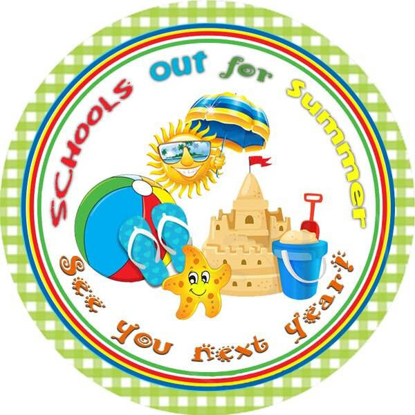 Sticker Stocker 144 Schools out for Summer - End of Term Year Teacher Reward Stickers Size 30 mm