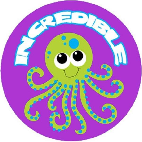 Sticker Stocker 144 Sea Life Creatures Praise Words 30mm Childrens Reward Stickers for Teachers or Parents