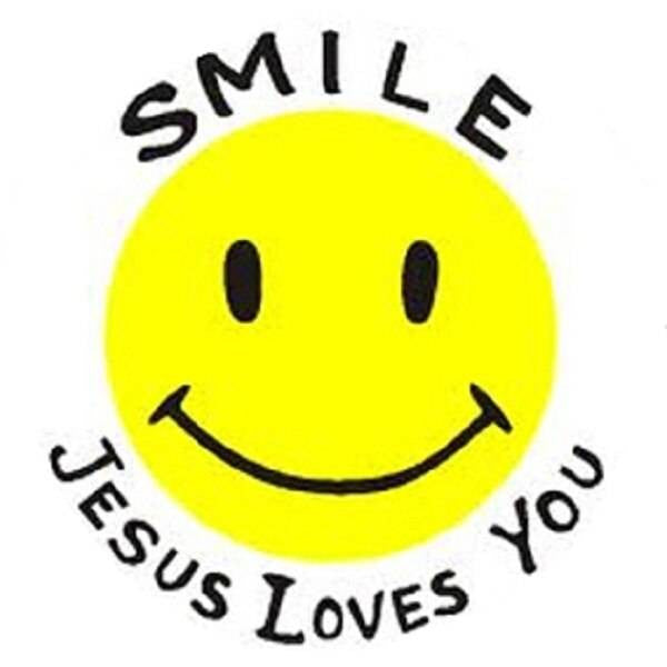 Sticker Stocker 144 Smile Jesus Loves You 30mm Round Childrens Christian Reward Stickers - Teachers or Parents