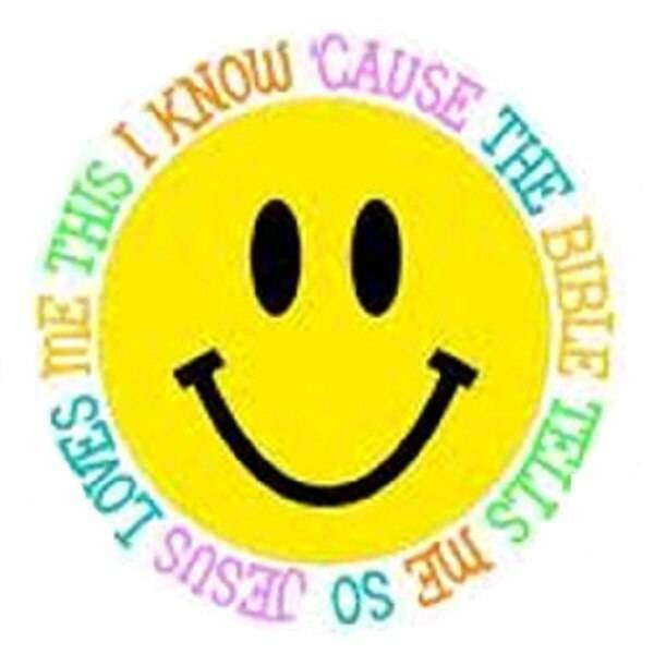 Sticker Stocker 144 Smile Jesus Loves You 30mm Round Childrens Christian Reward Stickers - Teachers or Parents