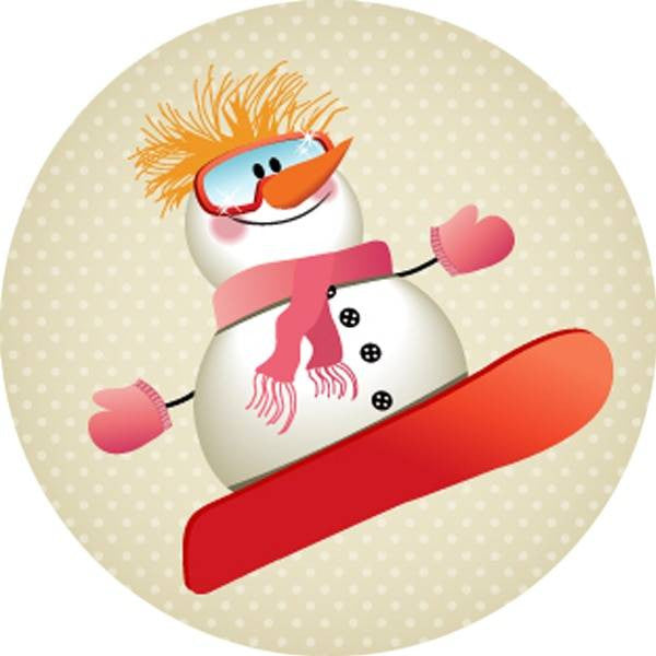 Sticker Stocker 144 Snowman Adventure 30mm Childrens Christmas Reward Stickers for Teachers or Parents