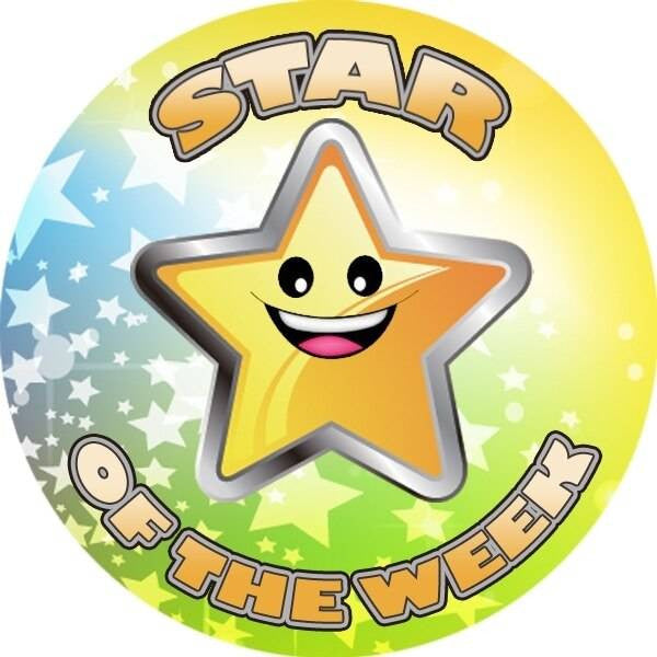 Sticker Stocker 144 Star of the week 30mm Stickers for School Teachers, Parents and Party Bags