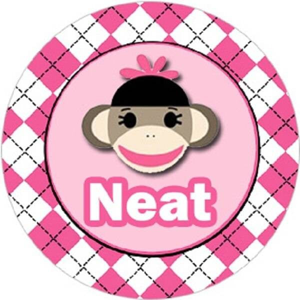 Sticker Stocker 144 Super Sock Monkeys 30mm Round Childrens Reward Stickers for Teachers or Parents