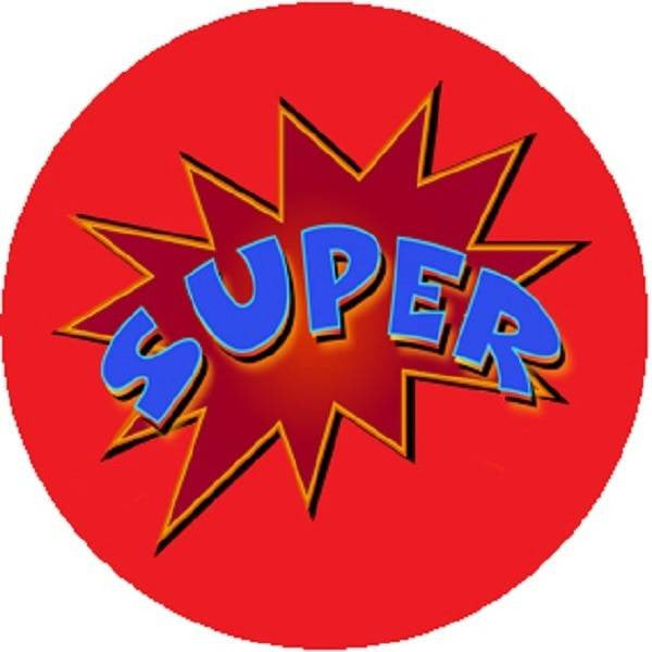 Sticker Stocker 144 Superhero Action Words 30mm Comic Reward Stickers for Teachers, Parents and Party Bags