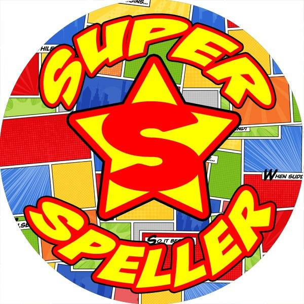 Sticker Stocker 144 Superhero Speller 30 mm Reward Stickers for School Teachers, Parents and Nursery
