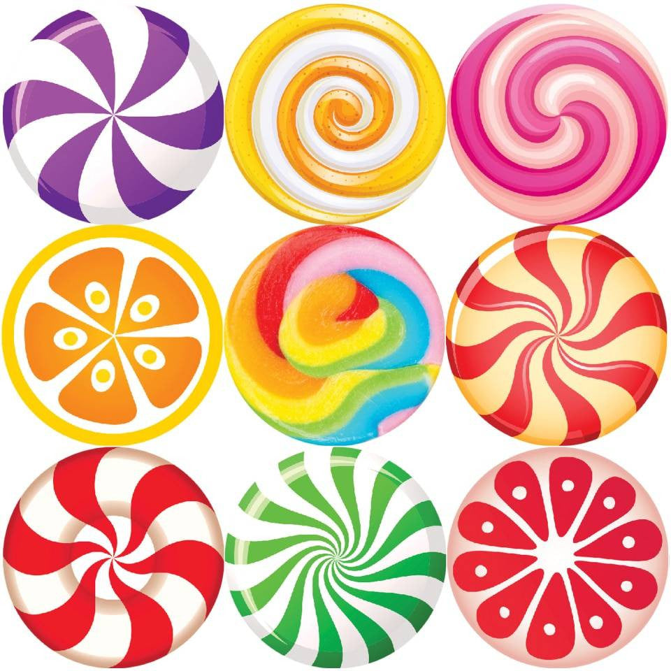 Sticker Stocker 144 Sweet Lollipops 30mm Childrens Reward Stickers for Teachers or Parents