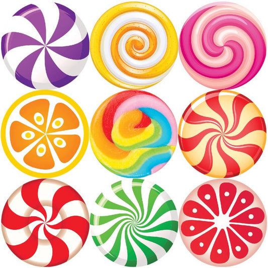 Sticker Stocker 144 Sweet Lollipops 30mm Childrens Reward Stickers for Teachers or Parents