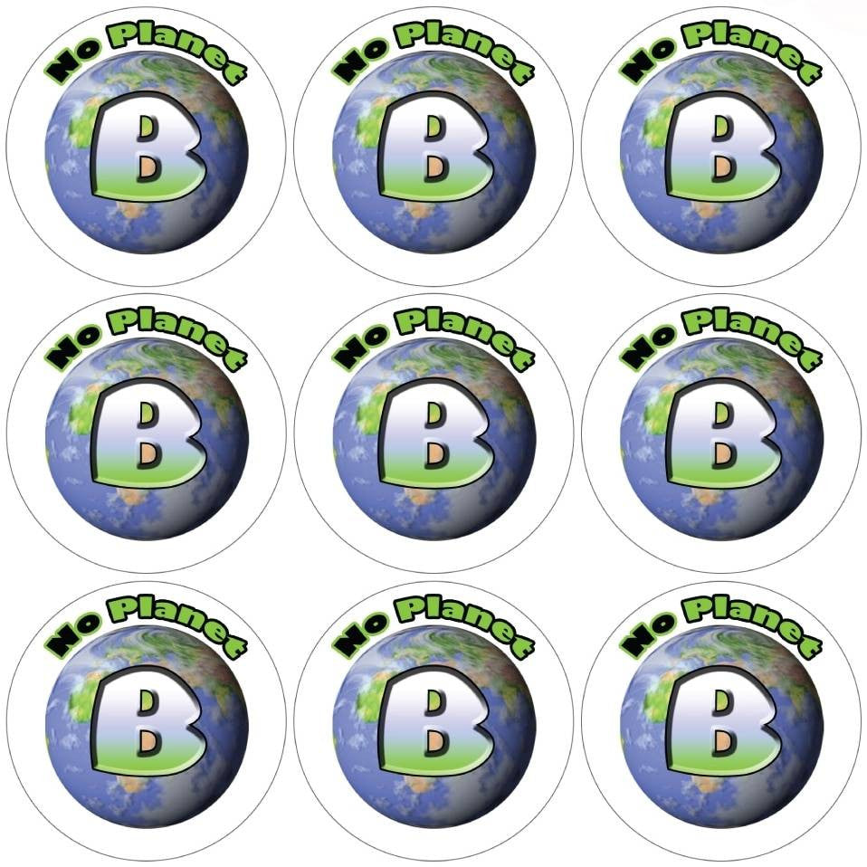 Sticker Stocker 144 There is no Planet B 30mm Reward Stickers for School Teachers, Parents and Nursery