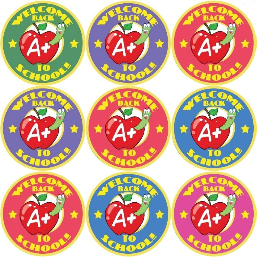 Sticker Stocker 144 Welcome Back to School 30mm Stickers for Teachers, Parents and Party Bags