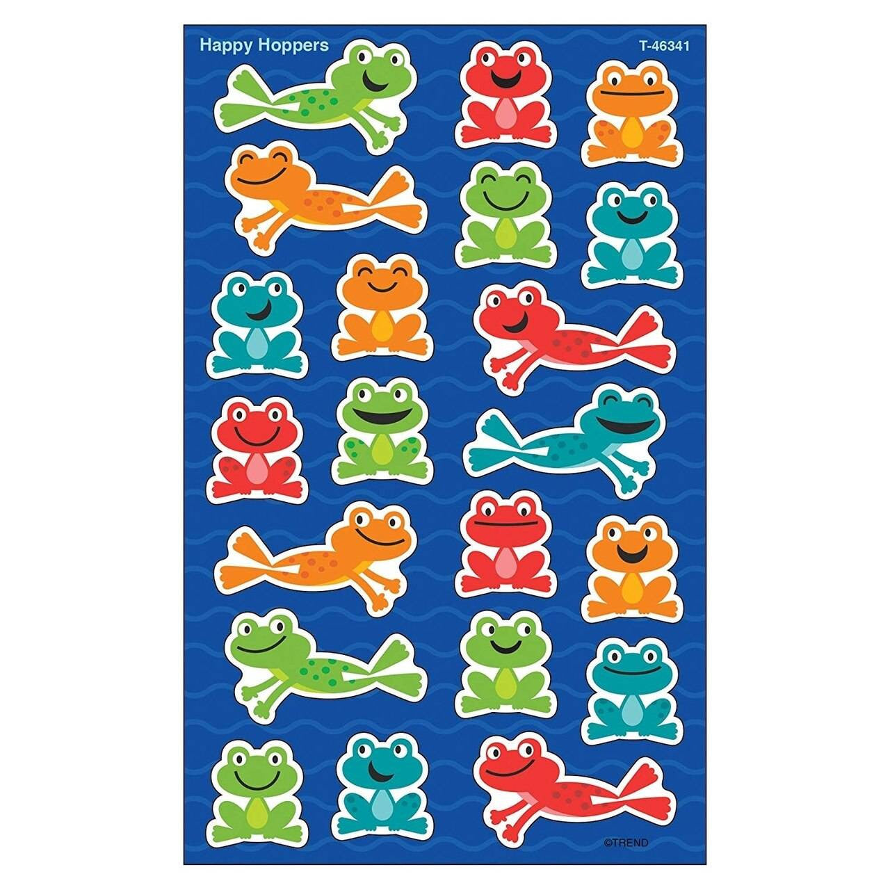 Trend Enterprises Inc 168 Happy Hoppers Reward Stickers - Animal SuperShapes ideal for Teachers