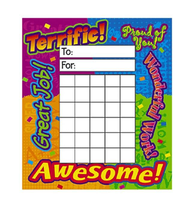 Trend Enterprises Inc Reward Words Incentive Pad and 200 Free Chart Sized Stickers