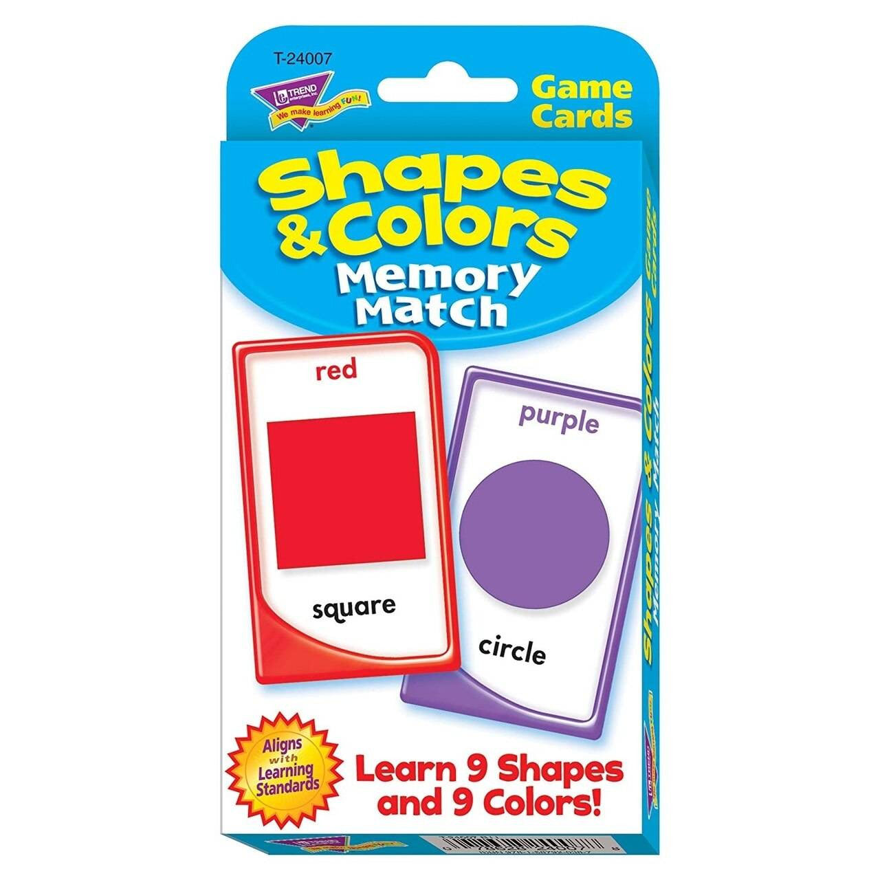 Trend Enterprises Inc Teaching Colours and Shapes Memory Match Game Challenge Cards