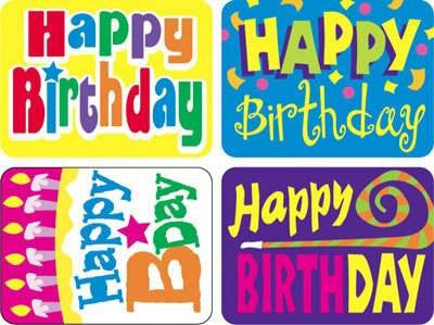 Trend Enterprises Inc TREND 100 Happy Birthday Applause reward stickers