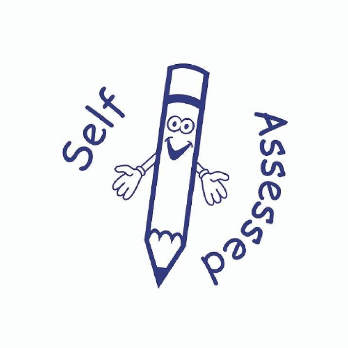 XStamper Self Assessed - Self inking teacher reward xstamper xclamations stamp