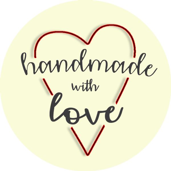 144 Handmade with love 30mm Stickers Glossy home crafting labels