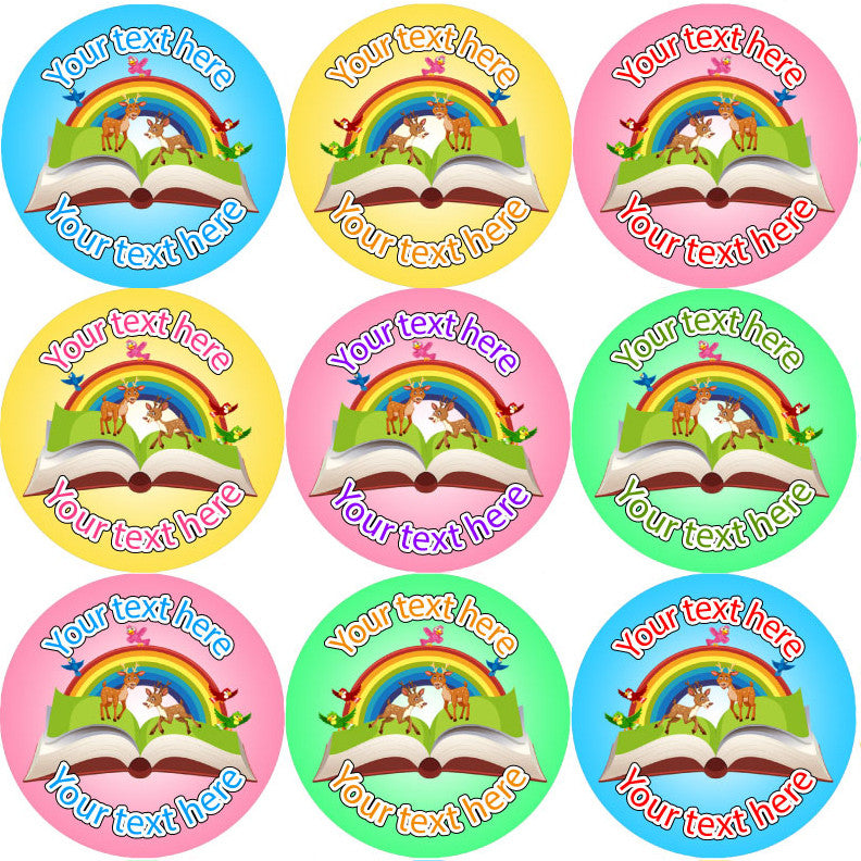 Sticker Stocker 144 Personalised Animal Book 30mm Reward Stickers for School Teachers, Parents and Nursery