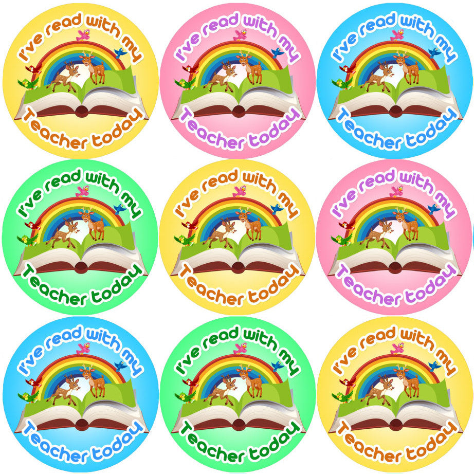 Sticker Stocker 144 I've read with my teacher 30 mm Reward Stickers for School Teachers, Parents and Nursery