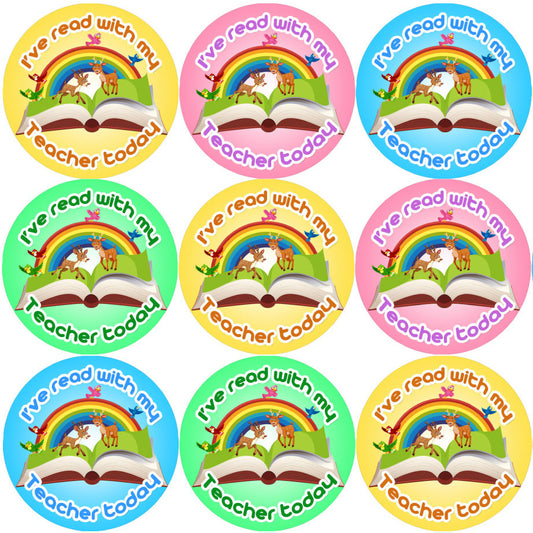 Sticker Stocker 144 I've read with my teacher 30 mm Reward Stickers for School Teachers, Parents and Nursery