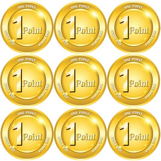 Sticker Stocker 144 One Point 30mm Childrens Reward Stickers for Teachers or Parents