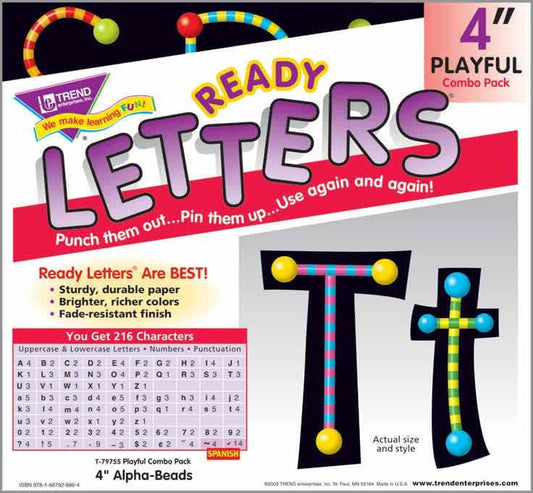 Trend Display Ready Letters - Alpha-Beads 4-Inch Playful