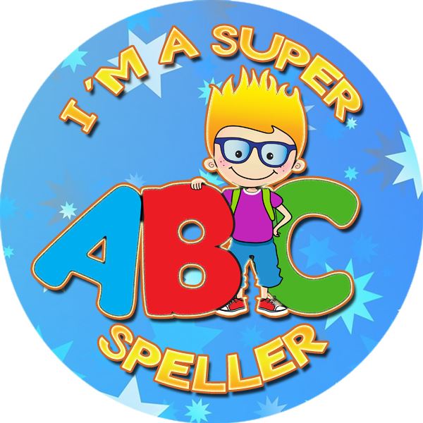 144 Super Speller 30mm Reward Stickers for School Teachers, Parents and Nursery