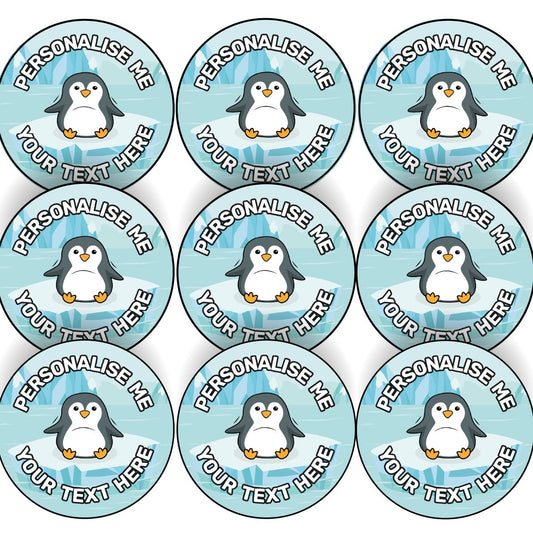 144 Penguins Personalised 30mm Reward Stickers for School Teachers, Parents and Nursery
