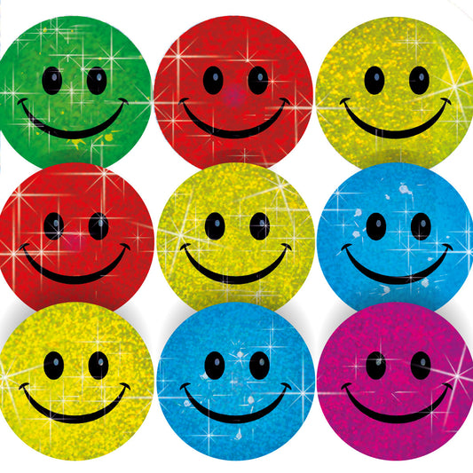 Sticker Stocker - 144 Sparkle Smiles 30 mm Reward Stickers for Teachers, Parents and Schools