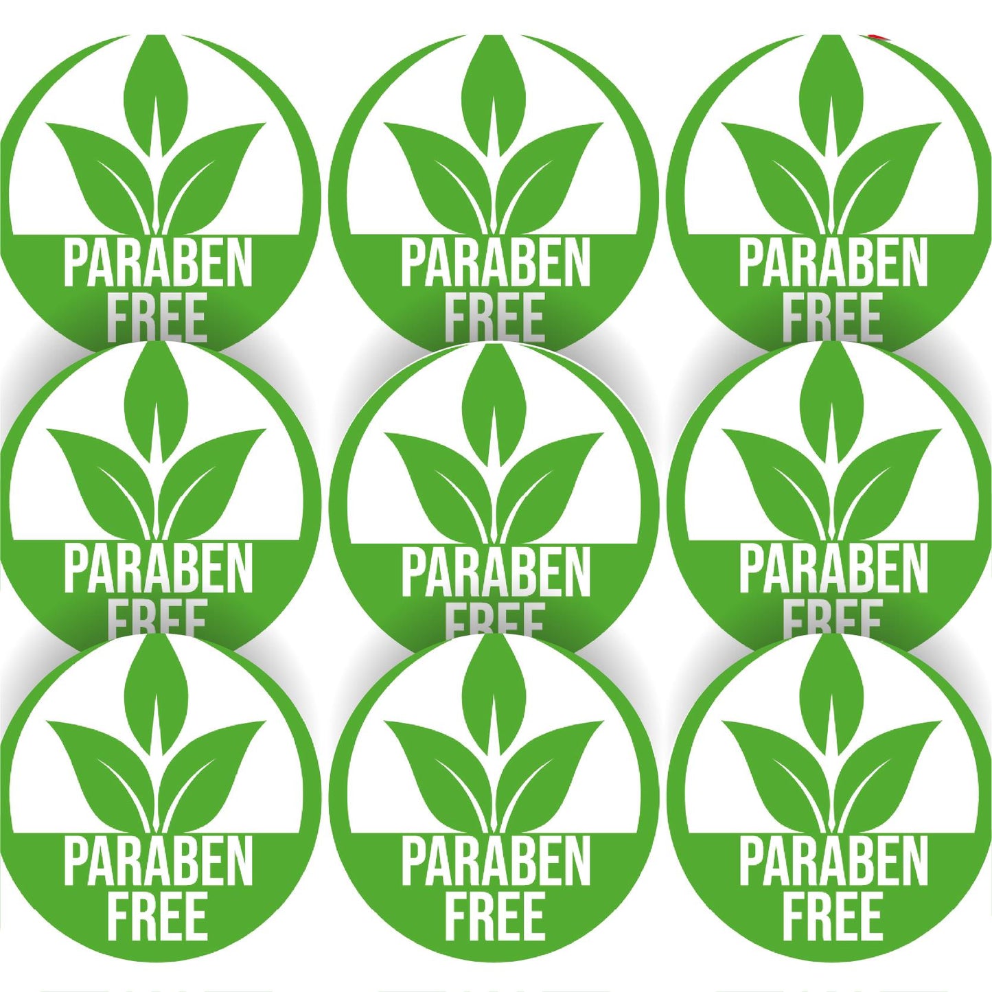 144 Paraben Free Ingredients 30mm Glossy Stickers Product Gift Packaging Seal Labels