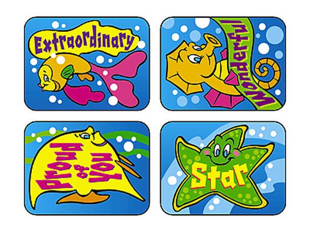 TREND 100 Large Fun Fish Applause reward stickers