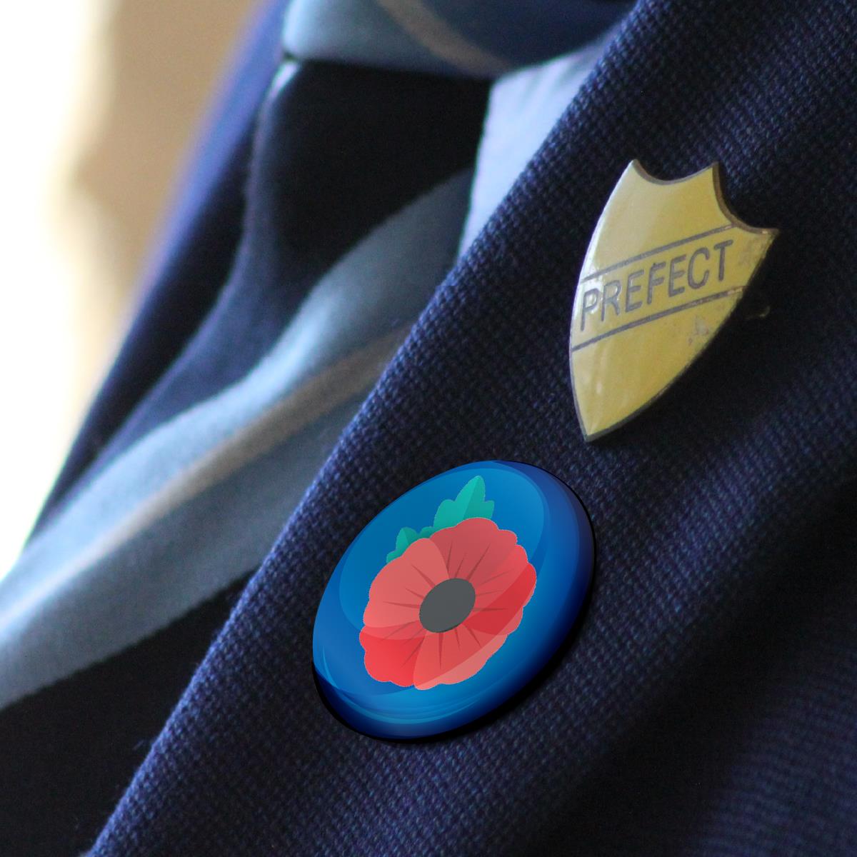 Red Poppy Lest We Forget Remembrance Badge 38mm (Pack of 20 Pin Badges - 38mm)