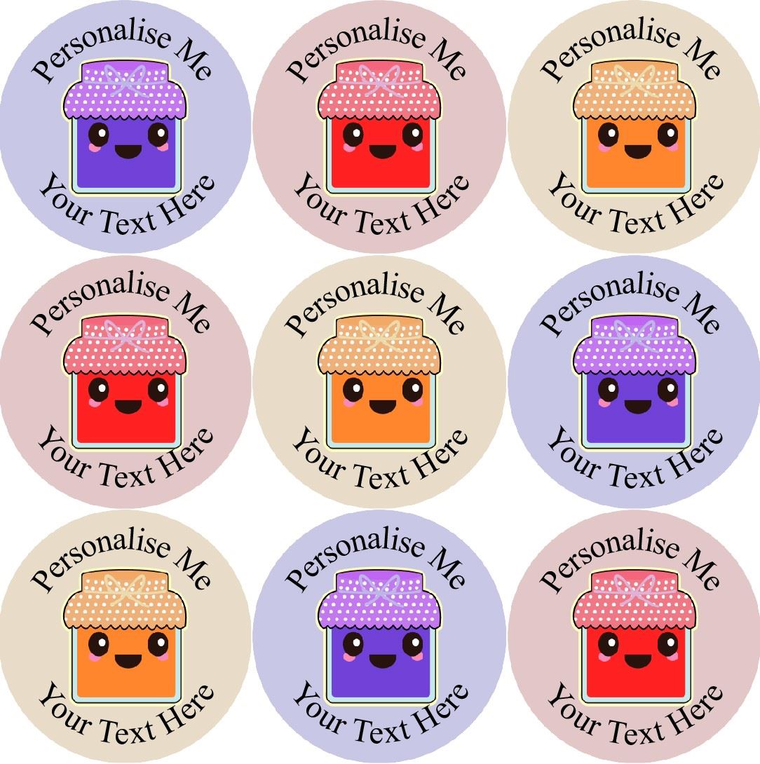 144 Personalised We're Jammin' Homemade Jam Labels