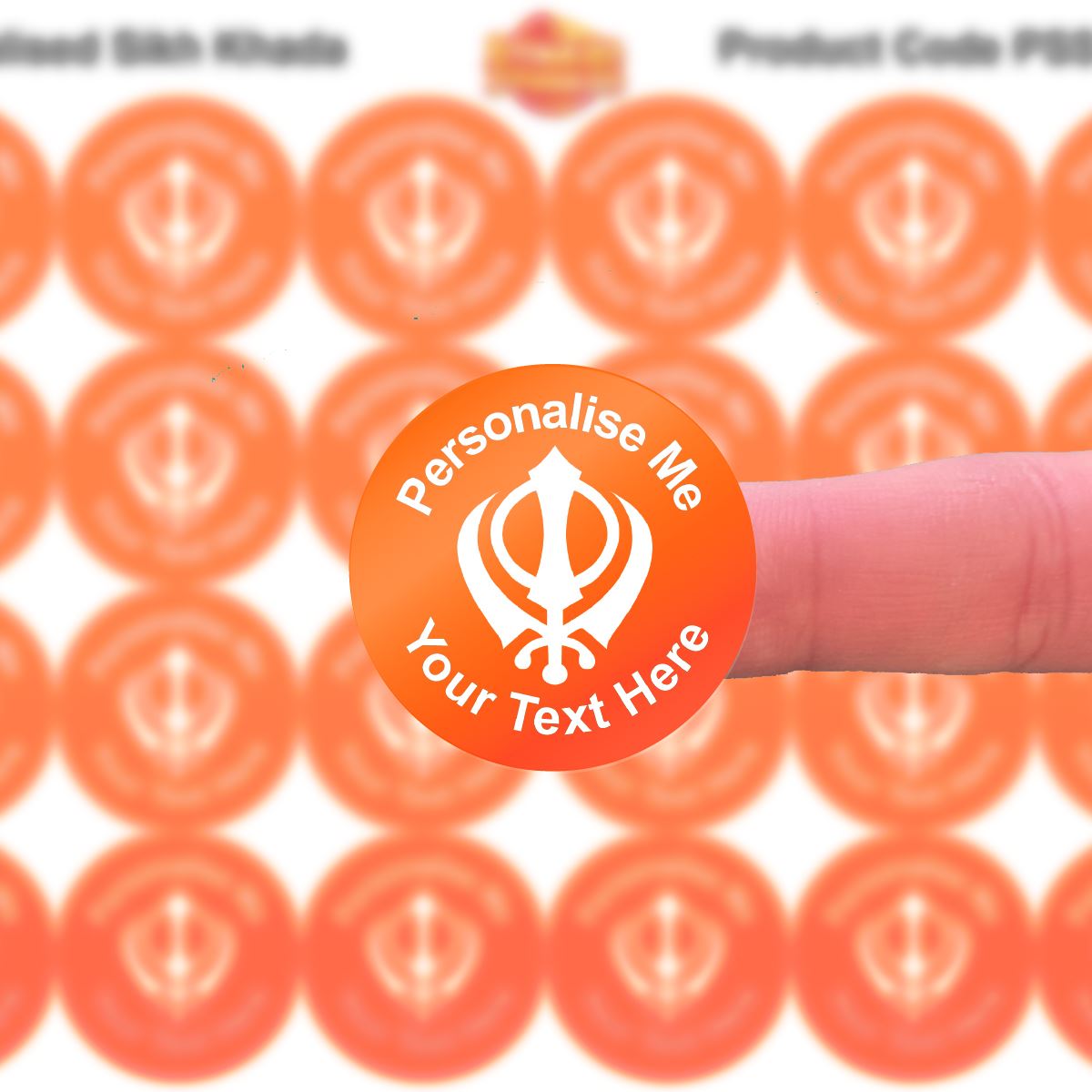 144 Personalised Sikh Khanda 30mm Reward Stickers for School Teachers, Parents and Nursery