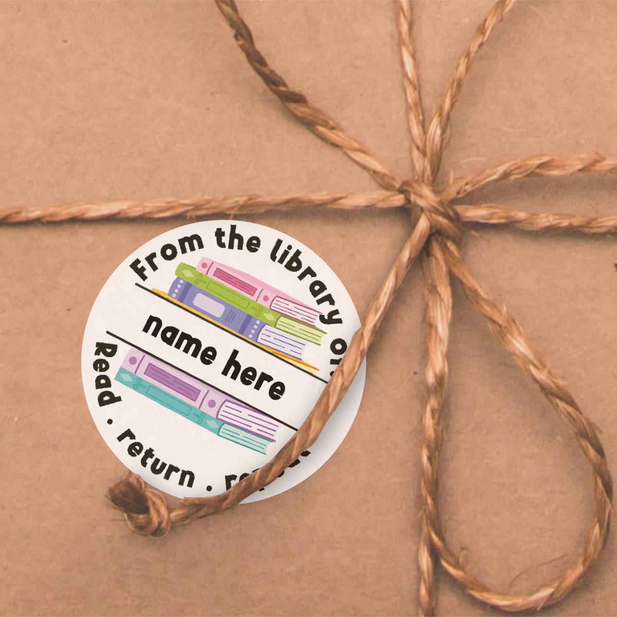 144 Personalised Library Books 30mm Reading Reward Stickers for School Teachers, Parents and Nursery